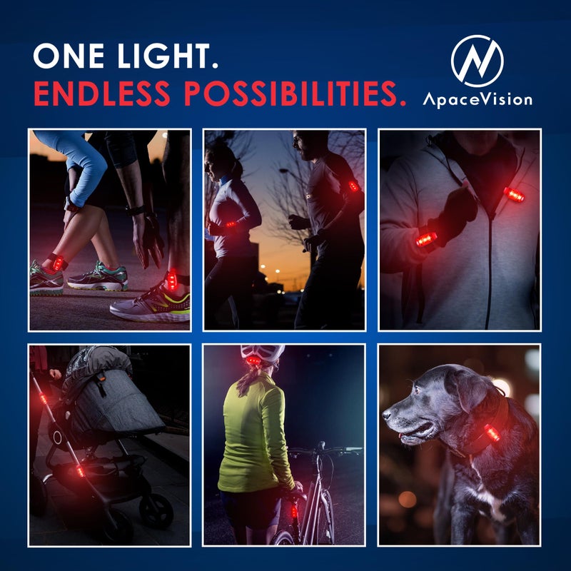Apace Vision EverLightFX USB Rechargeable LED Safety Light (2 Pack) by Apace - Super Bright Bike Tail Light Works Brilliantly as Running Light for Joggers, Pets, Bicycle Strobe or Rear Clip On Lights - Image 5